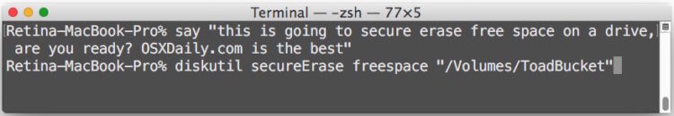 secure erase mac