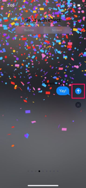 Comment envoyer des effets d’écran iMessage à partir de l’iPhone et l’iPad