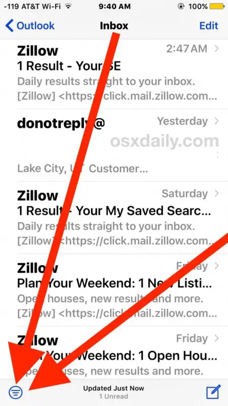 Question : Comment afficher tous les e-mails non lus sur iPhone ?