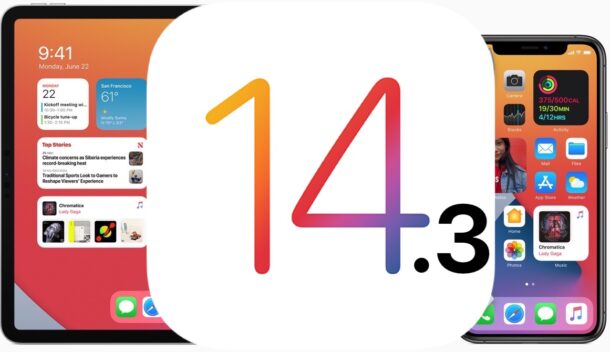 iOS 14.3 et iPadOS 14.3