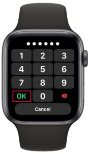 Comment utiliser le code d'accès à 6 chiffres sur l'Apple Watch