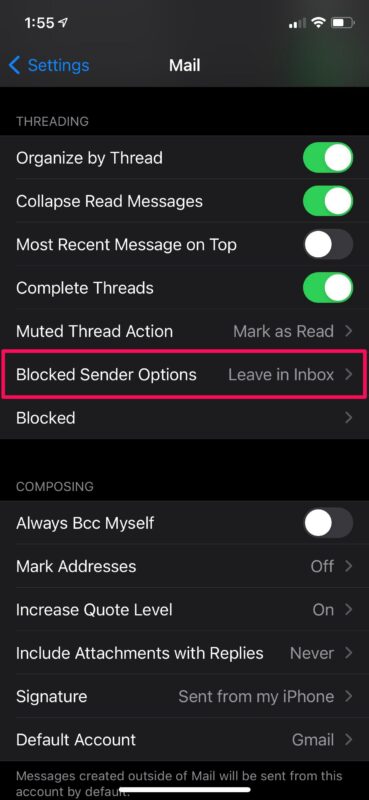 Comment supprimer automatiquement les e-mails des expéditeurs bloqués sur iPhone et iPad