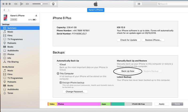 Comment changer d’iPhone et transférer vos données : back up iPhone to Mac or PC