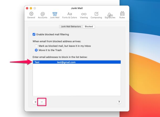 Comment bloquer et débloquer les adresses e-mail sur Mac Mail