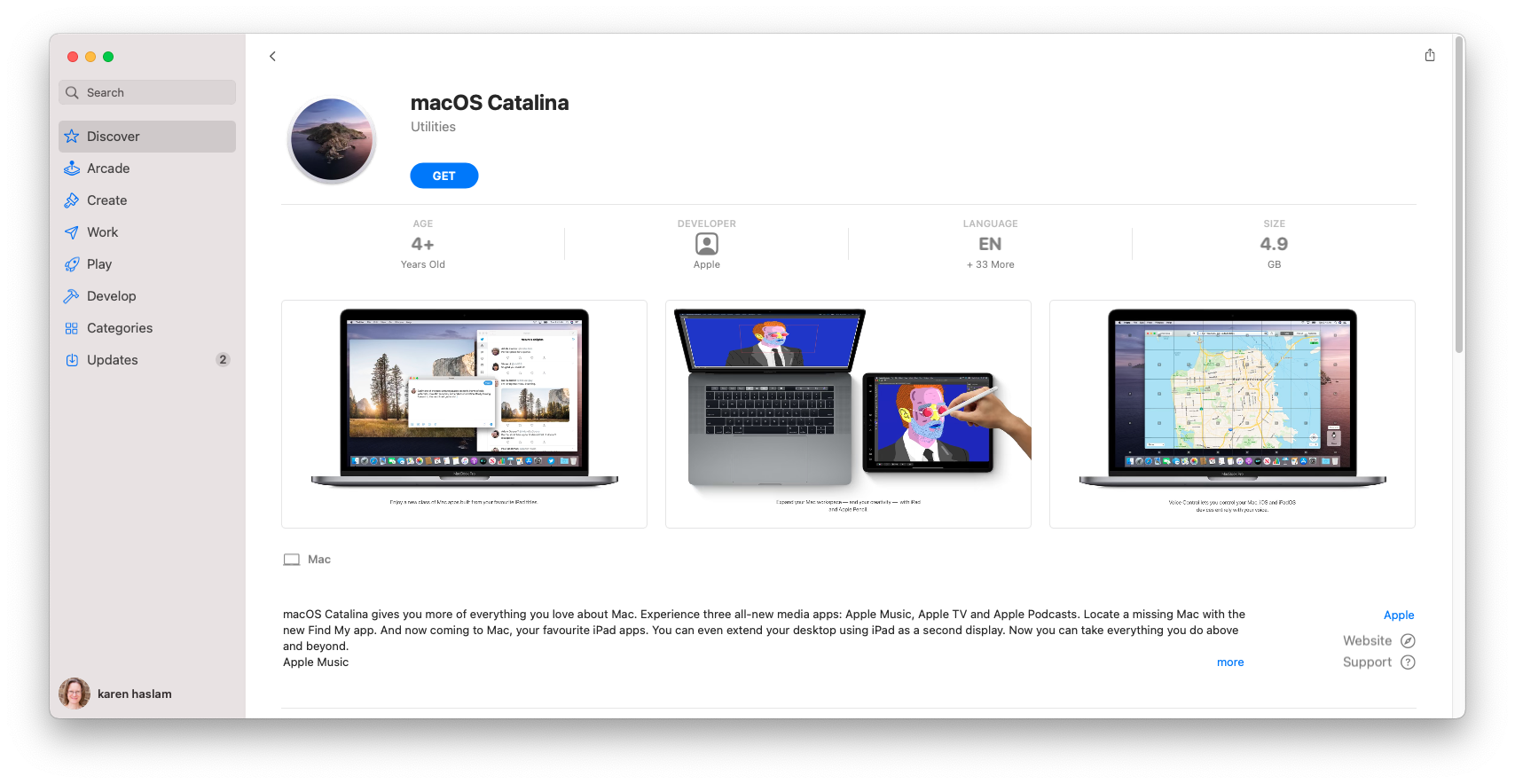 Catalina Mac App Store