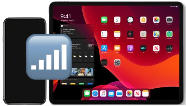 Connectez l'iPad à l'iPhone Instant Hotspot Wi-Fi