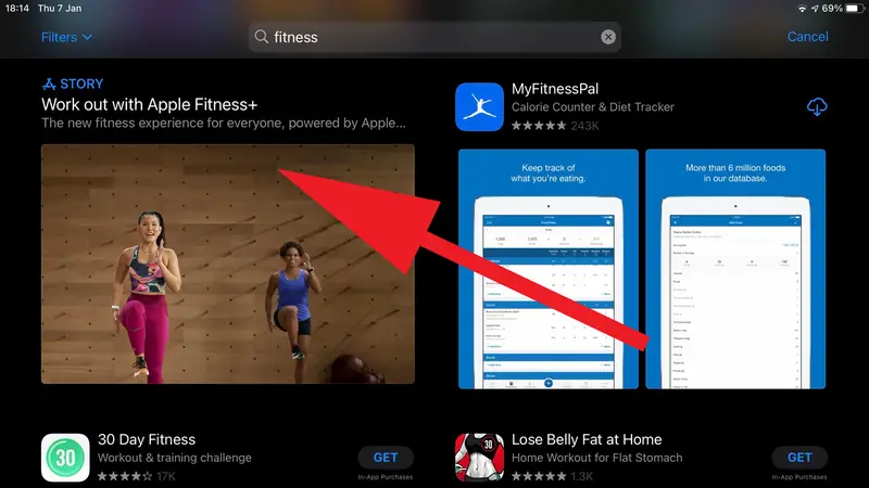 Comment installer Fitnes sur iPad : Installation de l’application