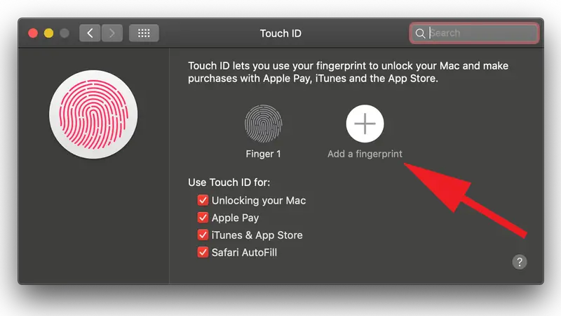 Comment utiliser Touch ID sur Mac : Ajout d’empreintes digitales