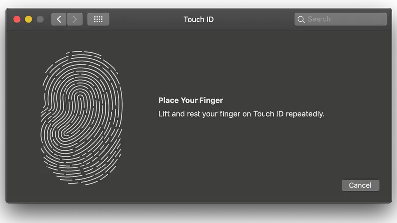 comment utiliser touch id sur mac fingerprint1