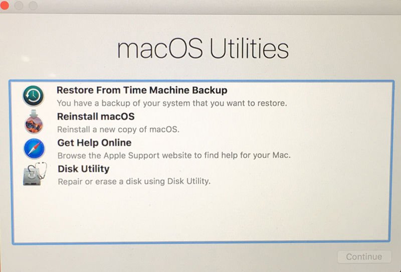 Comment réinitialiser un Mac: Recovery Mode Utilities