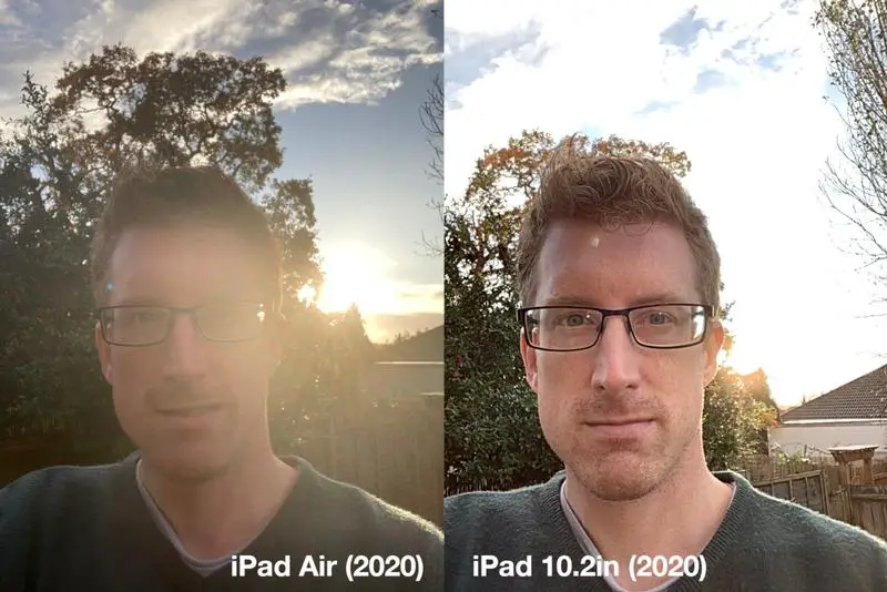 iPad Air (2020) examen: Selfie caméra comparaison