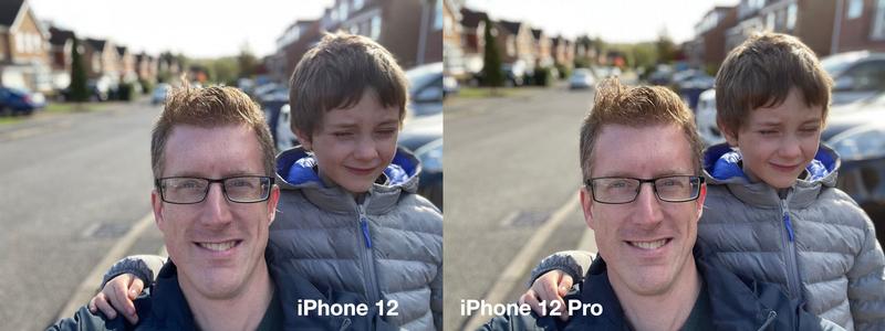 iPhone 12 examen: Portrait Mode selfie comparaison