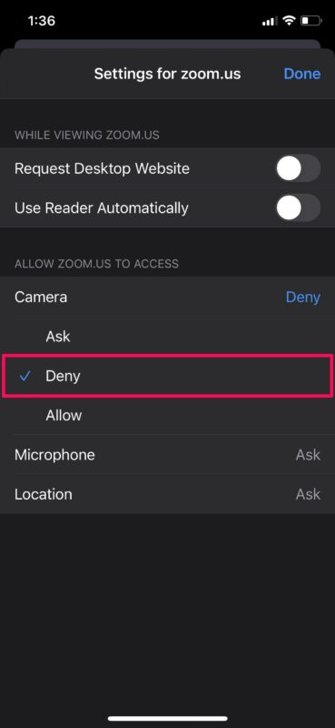 Comment bloquer l'accès au microphone et à la caméra pour les sites Web sur iPhone et iPad
