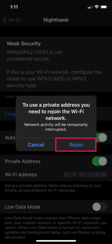 Comment activer et désactiver l'adresse Wi-Fi privée sur iPhone et iPad pour augmenter la confidentialité