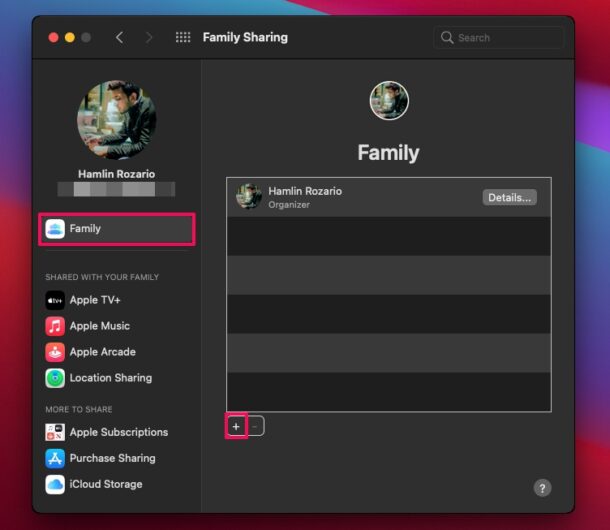Comment créer un compte enfant pour le partage familial sur Mac