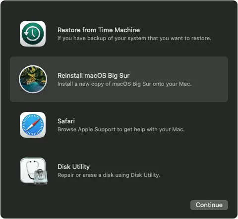 Comment démarrer Apple Silicon M1 Mac en mode de récupération