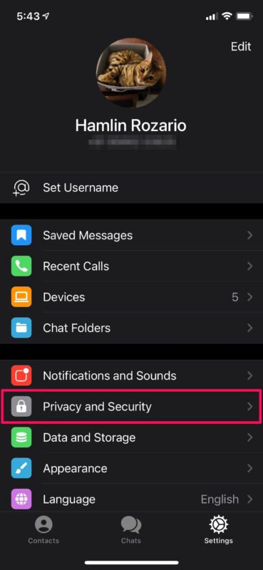 Comment verrouiller les discussions Telegram avec Face ID sur iPhone