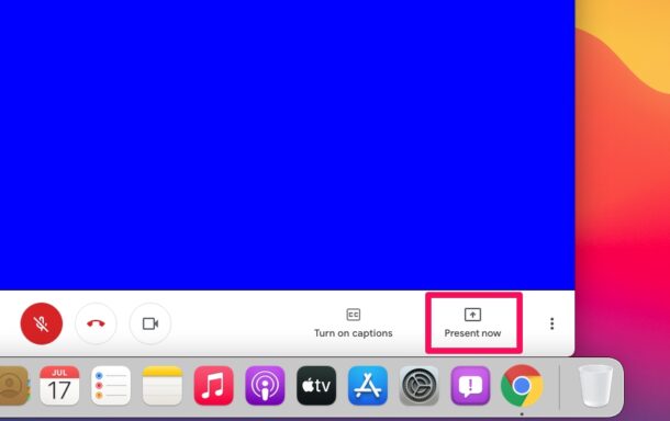Comment partager un écran avec Google Meet sur Mac