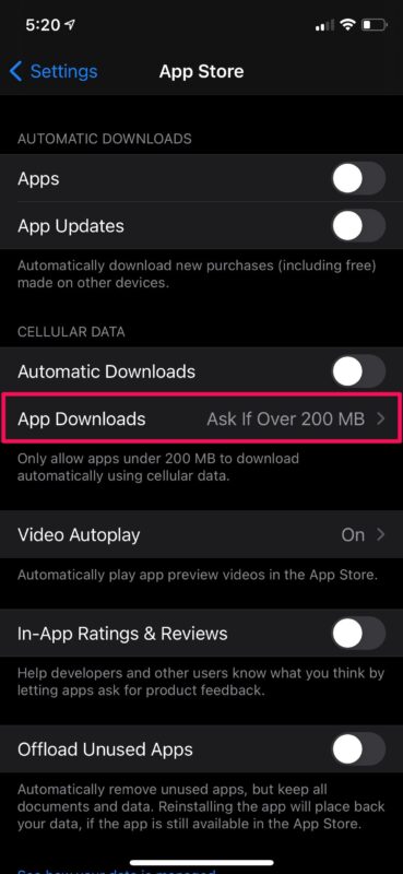 Comment télécharger des applications de plus de 200 Mo avec Cellular sur iPhone et iPad