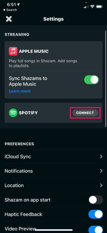 Comment lier Shazam à Spotify au lieu d'Apple Music
