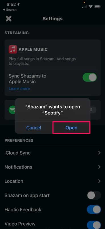 Comment lier Shazam à Spotify au lieu d'Apple Music