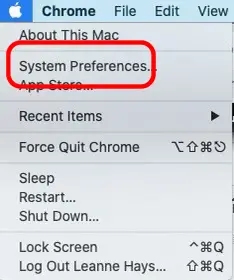 Préférences système Mac