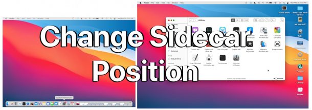 Changer la position de l'iPad Sidecar sur Mac et