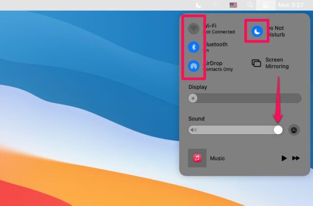 Comment utiliser le centre de contrôle sur MacOS