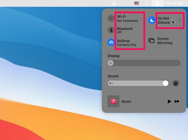 Comment utiliser le centre de contrôle sur MacOS