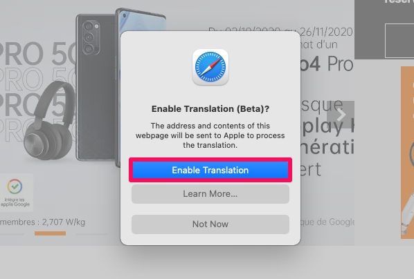 Comment utiliser Traduire des pages Web dans Safari pour Mac