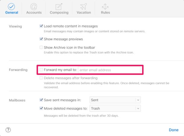 Comment transférer automatiquement le courrier iCloud vers une autre adresse e-mail