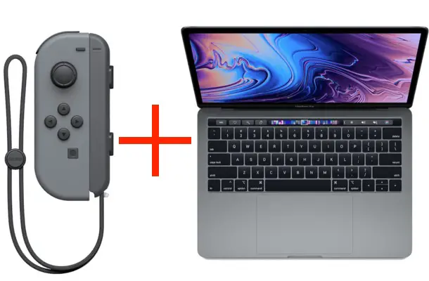 Macbook Pro et Joy-Con