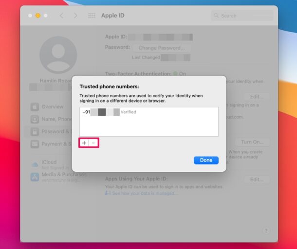 Comment ajouter ou supprimer des numéros de téléphone fiables sur Mac
