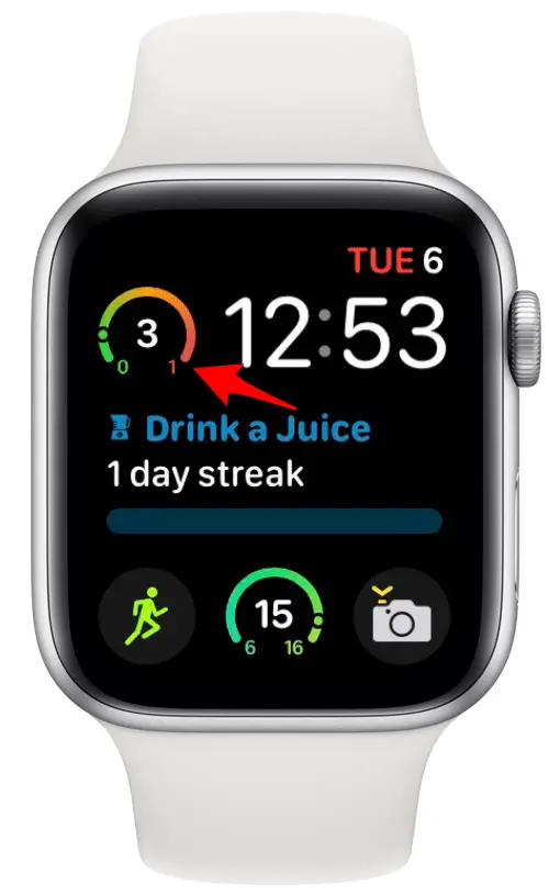 Complication ETA sur un cadran Apple Watch