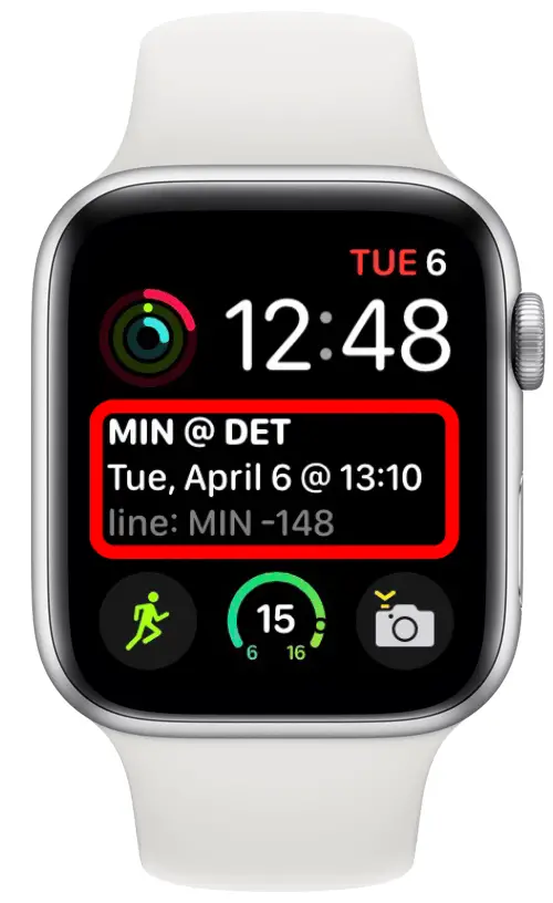 Complications des alertes sportives sur une Apple Watch