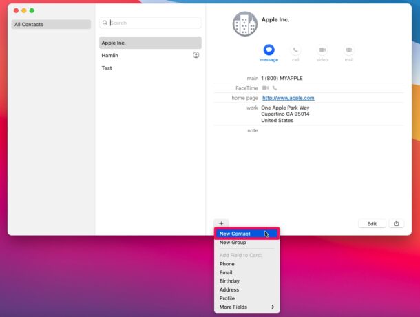 Comment ajouter de nouveaux contacts sur Mac