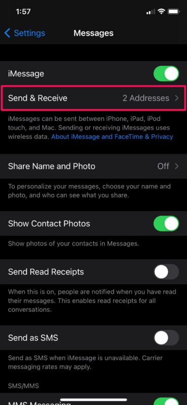 Comment changer l'identifiant Apple pour iMessage sur iPhone et iPad