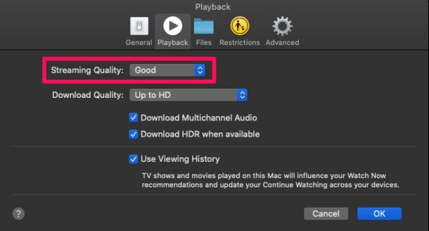 Comment changer la qualité de lecture Apple TV + sur Mac