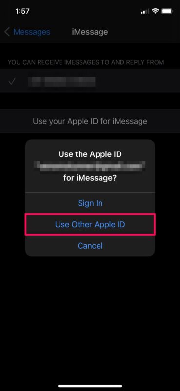 Comment changer l'identifiant Apple pour iMessage sur iPhone et iPad