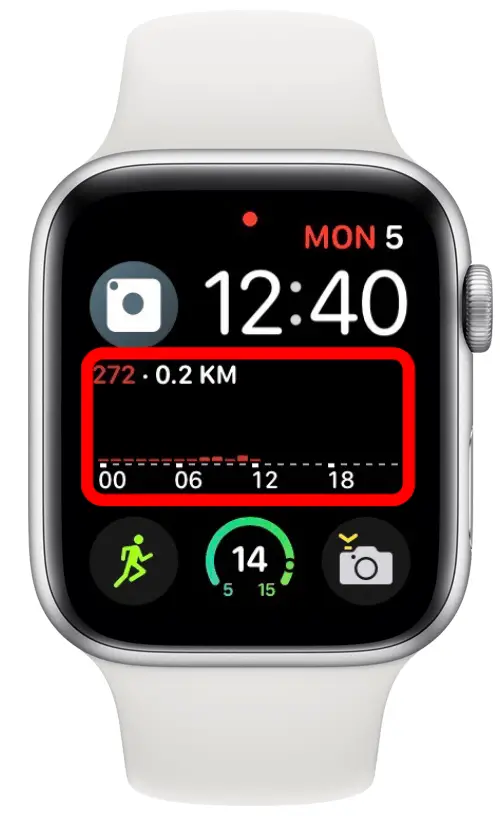 Podomètre ++ montre vos pas sur le visage de votre Apple Watch