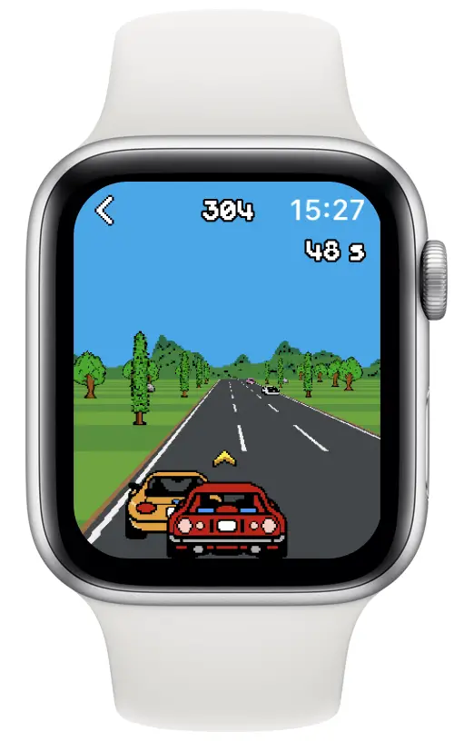 Arcadia, un jeu de course automobile sur Apple Watch 
