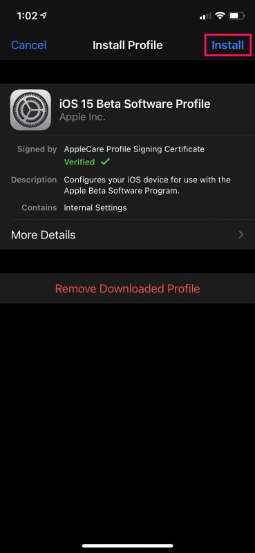 Comment installer iOS 15 Developer Beta sur iPhone