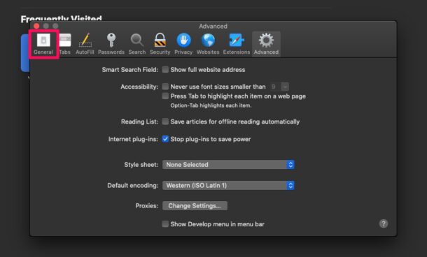 Comment changer la page d'accueil par défaut dans Safari sur Mac