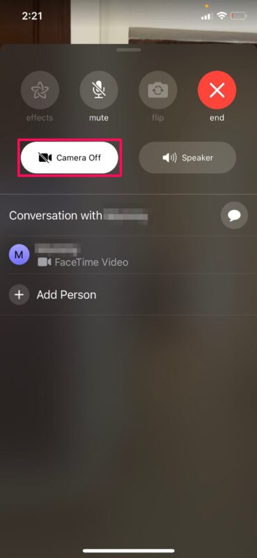 Comment désactiver la caméra sur les appels FaceTime avec iPhone et iPad