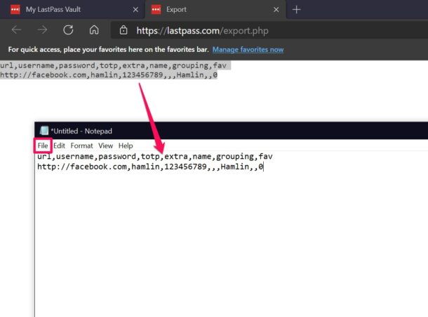 Comment exporter les mots de passe LastPass