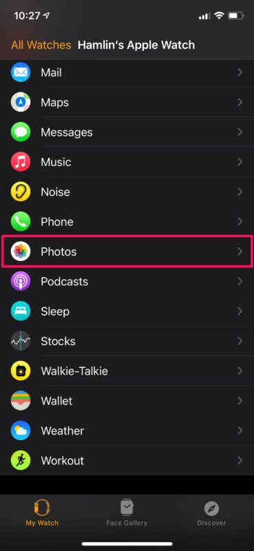 Comment modifier la limite de stockage pour les photos sur Apple Watch