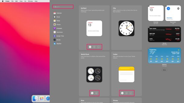 Comment personnaliser les widgets dans le centre de notifications sur MacOS Big Sur