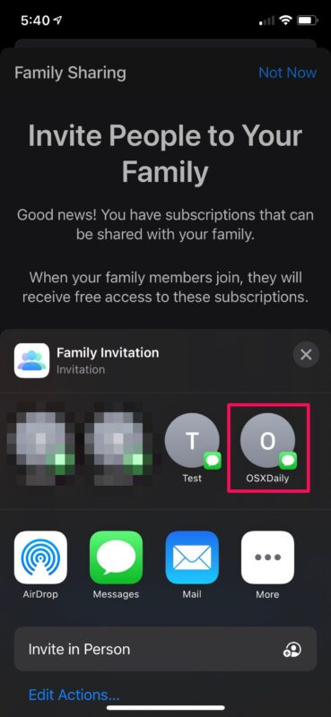 Comment partager le stockage iCloud avec la famille