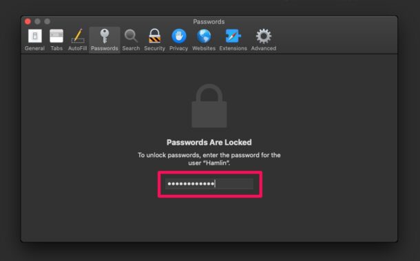Comment afficher les mots de passe enregistrés dans Safari sur Mac