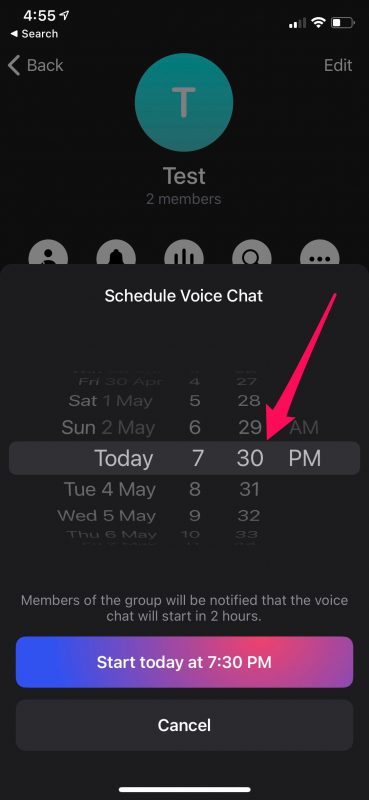 Comment programmer des conversations vocales sur Telegram